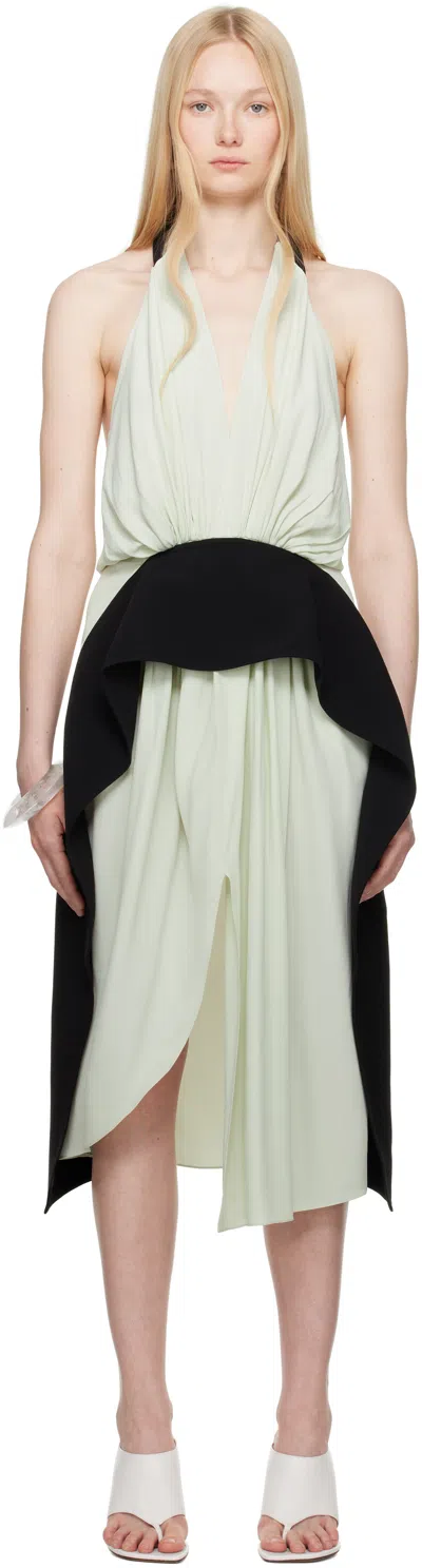 16arlington Green & Black Piera Midi Dress