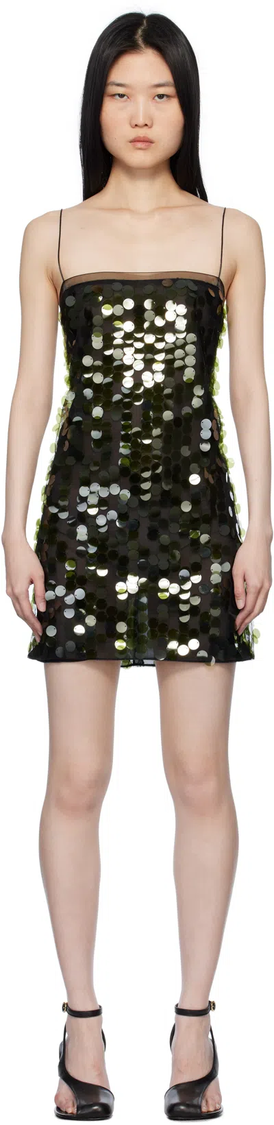 16arlington Green Fia Minidress In Verde Pino