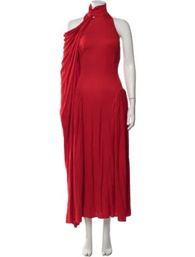 Pre-owned 16arlington Halterneck Long Dress In Red