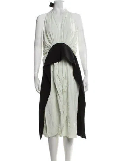 Pre-owned 16arlington Halterneck Midi Length Dress W/ Tags In Green