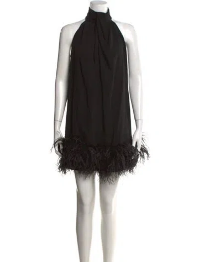 Pre-owned 16arlington Halterneck Mini Dress In Black