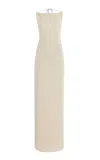 16arlington Hebe Crepe Gown In Weiss