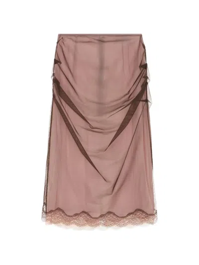 16arlington Hedda Midi Skirt In Brown