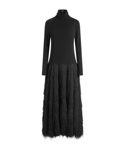 16arlington High-neck Long-sleeved Dress In Black