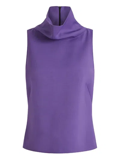 16arlington High-neck Top In Purple
