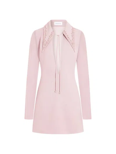 16arlington Imre Embellished-collar Mini Dress In Pink