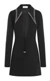 16arlington Imre Embellished Crepe Mini Dress In Black