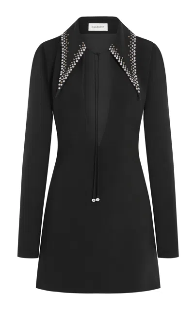16arlington Imre Embellished Crepe Mini Dress In Black