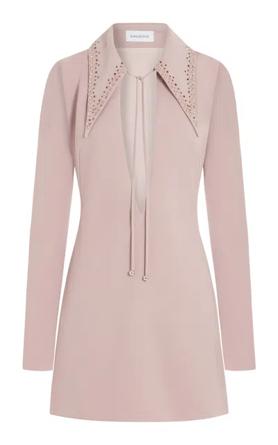 16arlington Imre Embellished Crepe Mini Dress In Pink