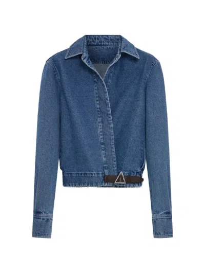16arlington Jolie Belted Denim Jacket In Blue