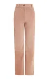 16arlington Junia Mid-rise Suede Pants In Pink