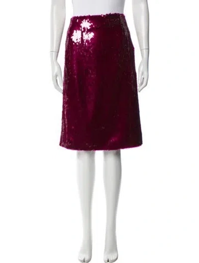 Pre-owned 16arlington Knee-length Skirt W/ Tags In Burgundy