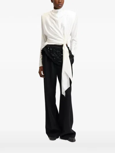 16arlington Lambro Knot-detail Top In White