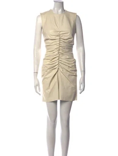 Pre-owned 16arlington Leather Mini Dress W/ Tags In Neutrals