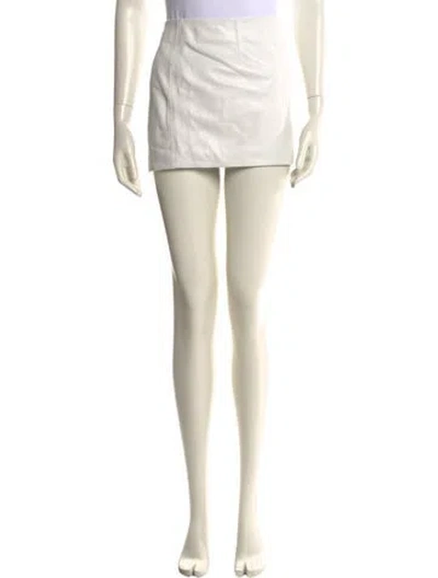Pre-owned 16arlington Leather Mini Skirt W/ Tags In Neutral