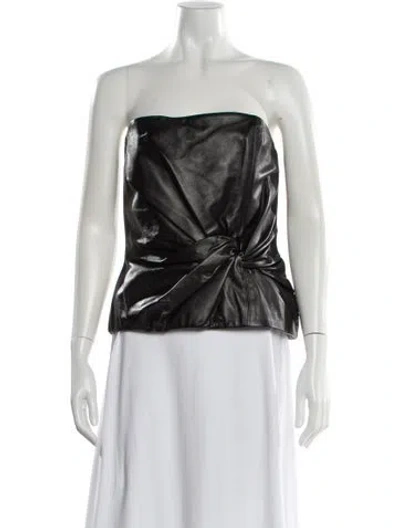 Pre-owned 16arlington Leather Strapless Top In Multi