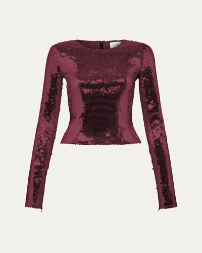 16ARLINGTON LOIDA SEQUINED LONG-SLEEVE TOP