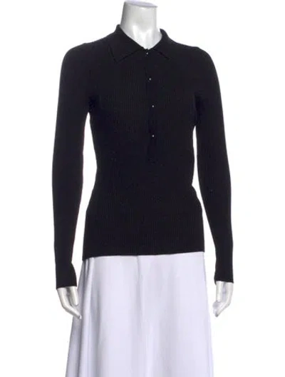 Pre-owned 16arlington Long Sleeve Polo In Black