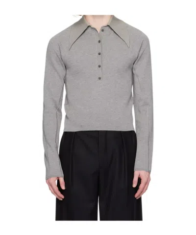 16arlington Long-sleeved Polo Shirt In Gray