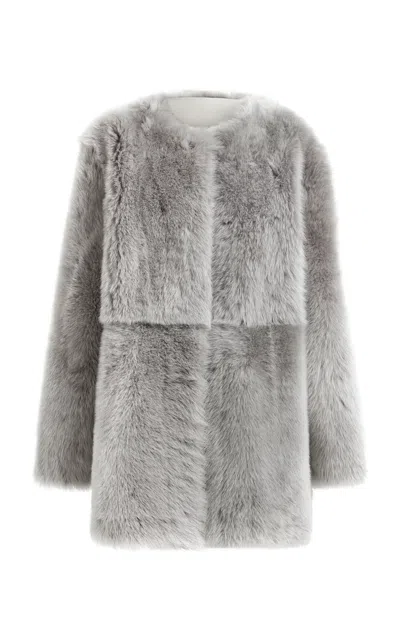 16arlington Loris Shearling Coat In Grey
