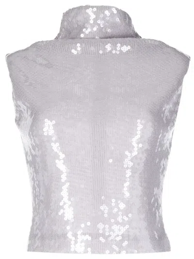 16arlington Luna Sequin-embellished Top In Purple