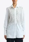 16arlington 16 Arlington Marley Embellished Cotton-poplin Shirt In White