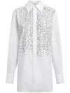 16arlington 16 Arlington Marley Embellished Cotton-poplin Shirt In Weiss