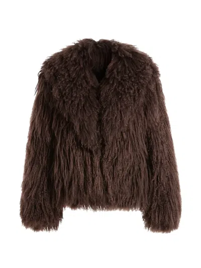 16arlington Maryam Shearling Jacket In Brown