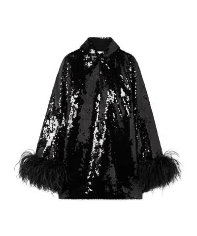 16arlington Michelle Sequinned Minidress In Black