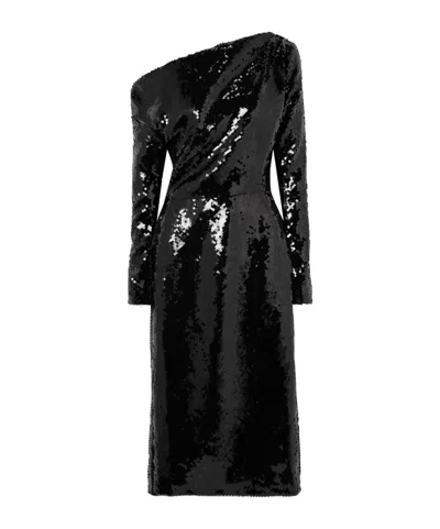 16arlington Midi Dress In Sequin In Black