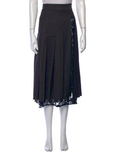 Pre-owned 16arlington Midi Length Skirt In Black
