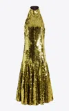 16arlington Mika Sequined Midi Dress In Green