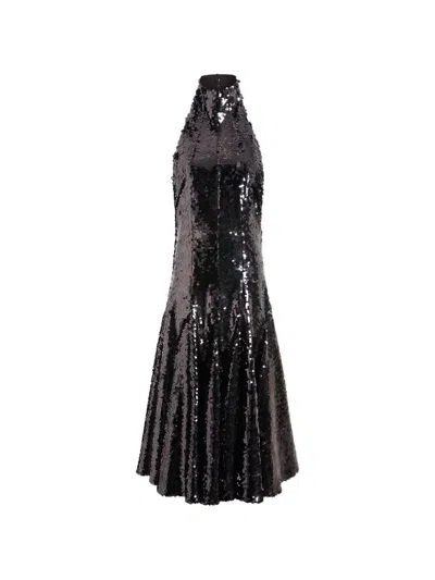 16arlington Mika Square Sequin Dress In Black