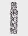 16arlington Minelli Devore Strapless Midi Dress In Multi