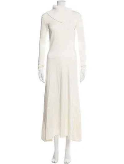 Pre-owned 16arlington Mock Neck Long Dress In Neutrals
