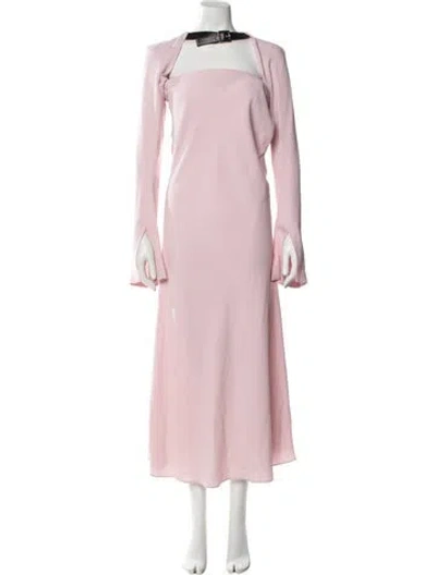 Pre-owned 16arlington Mock Neck Long Dress In Pink