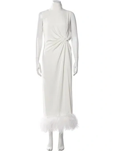 Pre-owned 16arlington Mock Neck Long Dress In White