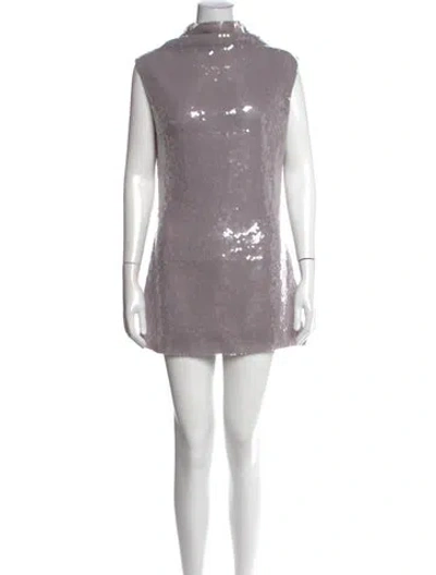 Pre-owned 16arlington Mock Neck Mini Dress