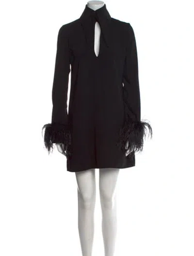 Pre-owned 16arlington Mock Neck Mini Dress In Black