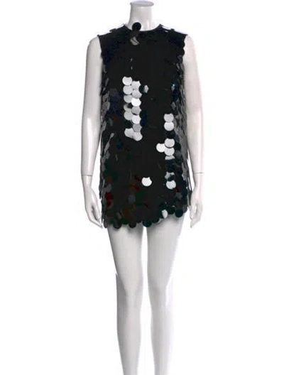 Pre-owned 16arlington Mock Neck Mini Dress In Black