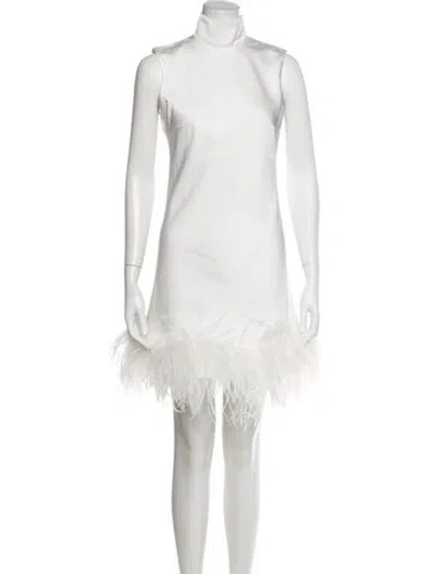 Pre-owned 16arlington Mock Neck Mini Dress In Neutral