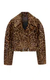 16arlington Nolan Leopard-print Jacket In Brown