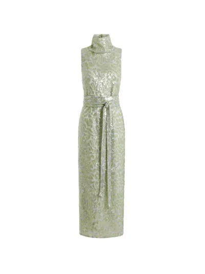 16arlington Mona Sequin Midi Dress In Green