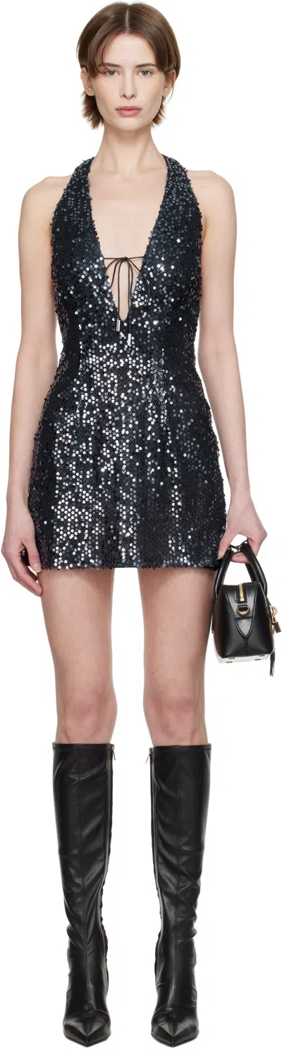 16arlington Alba Sequined Mini Dress In Blue