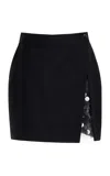 16arlington Noelia Wool Mini Skirt In Black