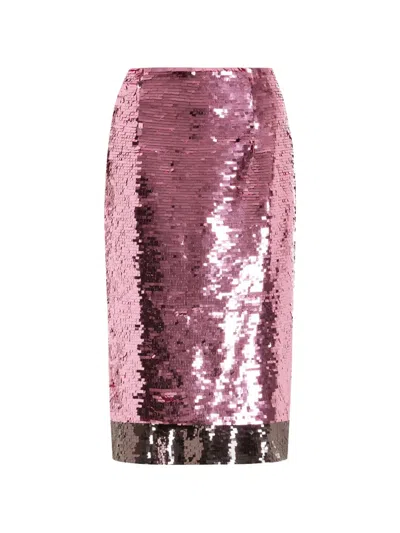 16arlington Nyla Sequin Skirt In Pink