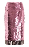 16arlington Nyla Two-tone Sequined Midi Skirt In Multi
