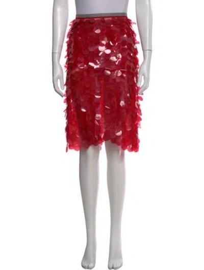 Pre-owned 16arlington Nylon Knee-length Skirt In Red