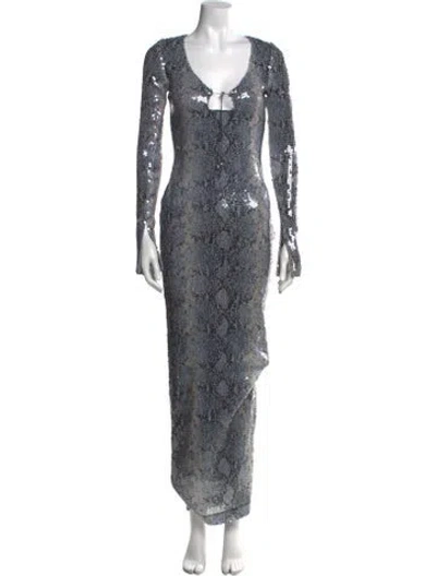 Pre-owned 16arlington Nylon Long Dress In Green