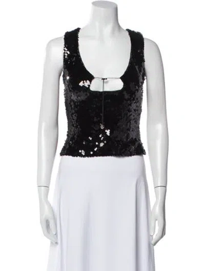 Pre-owned 16arlington Nylon Scoop Neck Crop Top In Multi